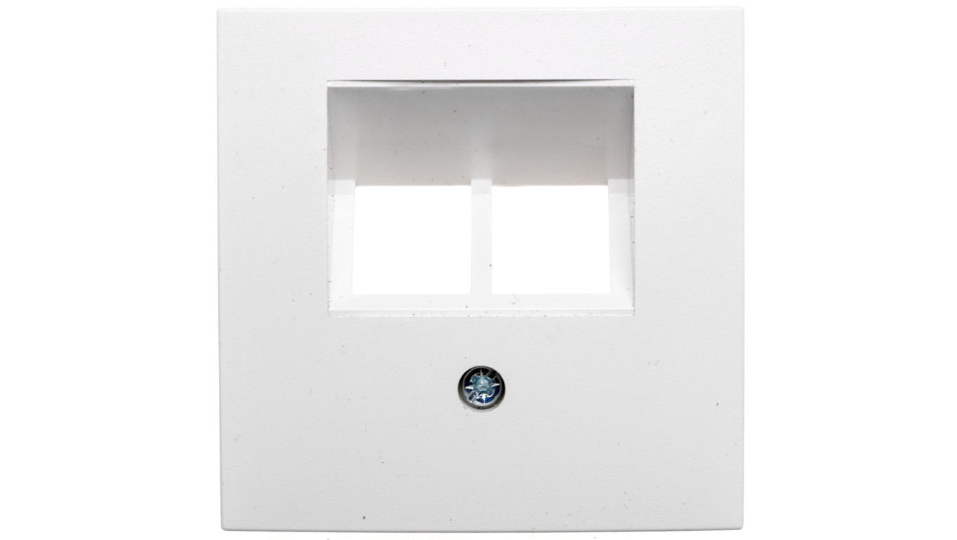 Berker B1/B3/B7 Płytka czołowa podwójna do gniazda przyłączeniowego UAE biała 14091909