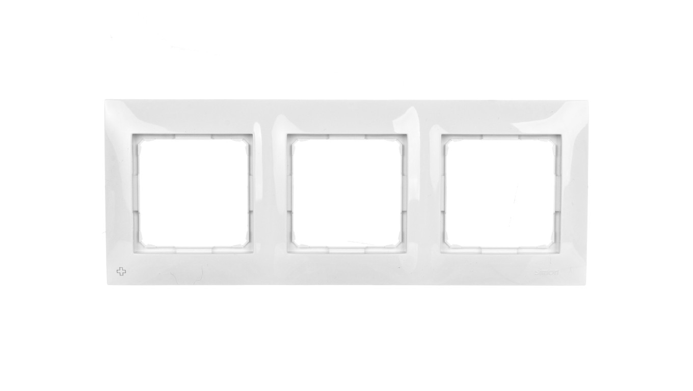 Simon 54 Premium Ramka potrójna antybakteryjna biała DR3/AB11