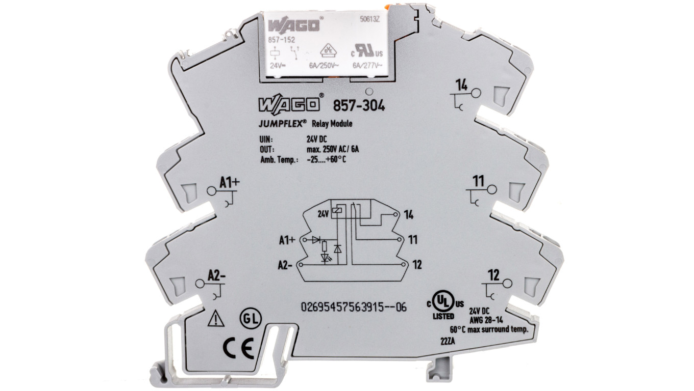 Przekaźnik separacyjny JUMPFLEX 24V DC 10mA 1P 857-304