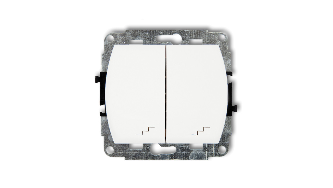 TREND Łącznik podwójny schodowy biały WP-33