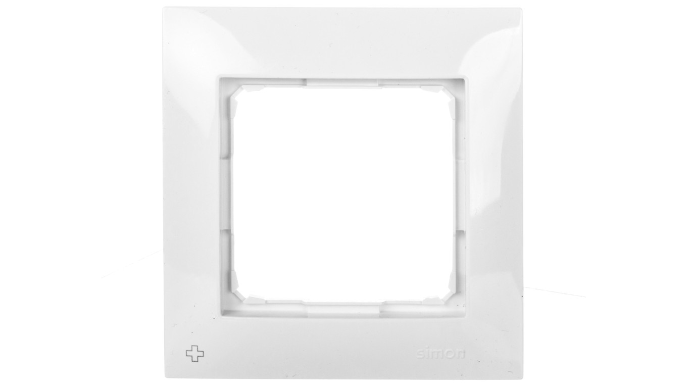 Simon 54 Premium Ramka pojedyncza antybakteryjna biała /do karton-gips/ DRK1/AB11