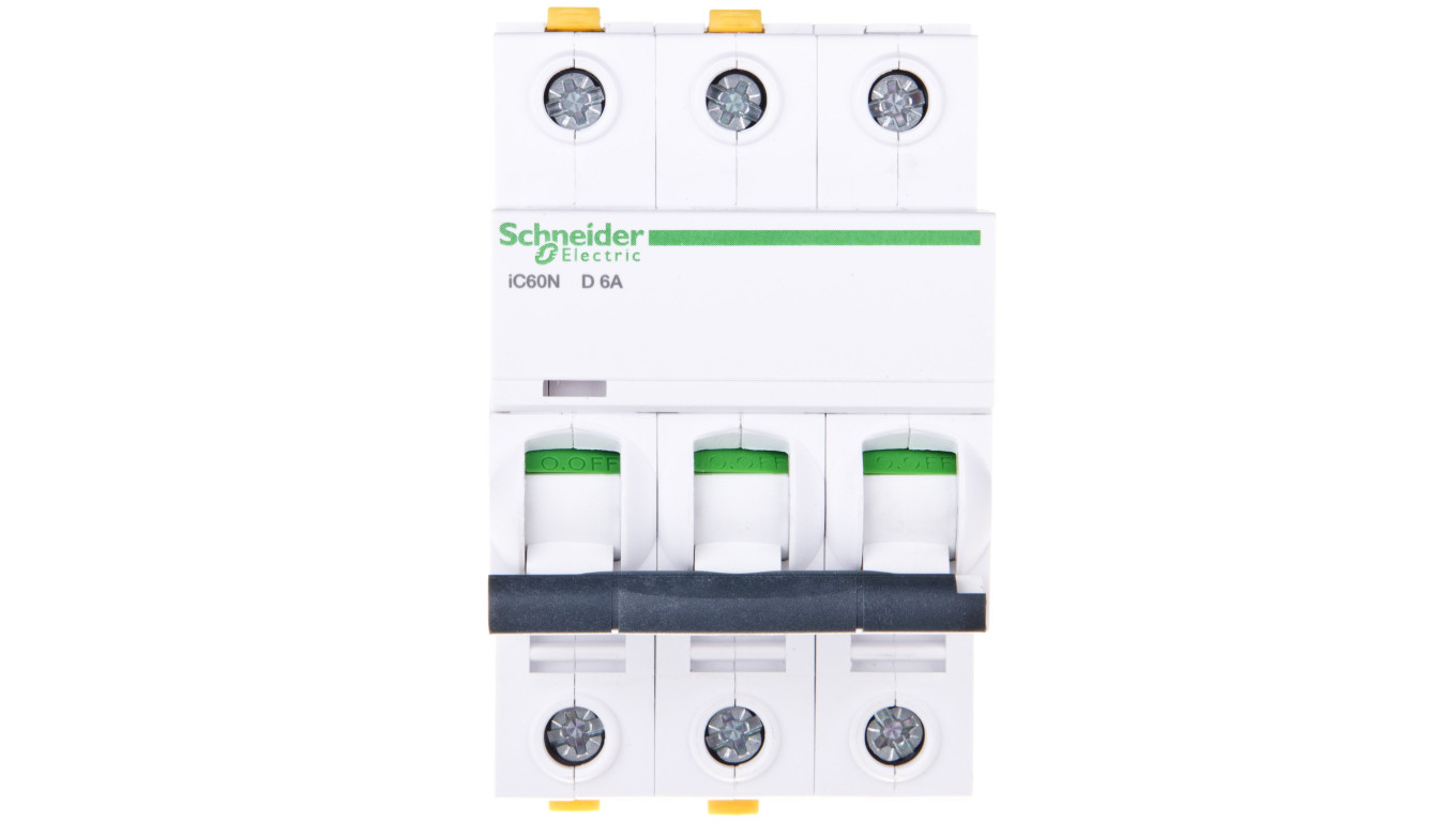 Wyłącznik nadprądowy 3P D 6A 6kA AC iC60N-D6-3 A9F05306