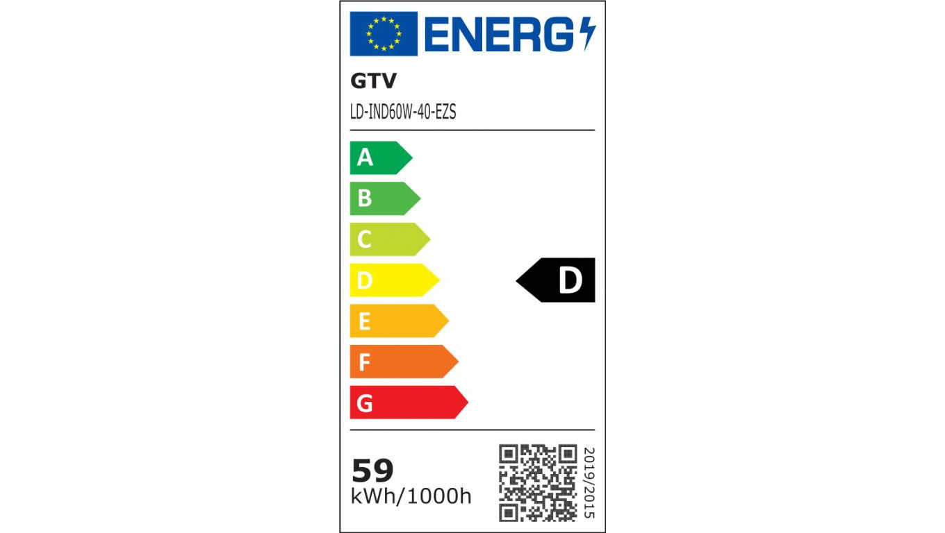 Oprawa uliczna INDIANA 60W 7800lm 4000K 10KV IP65 Ra70 LD-IND60W-40