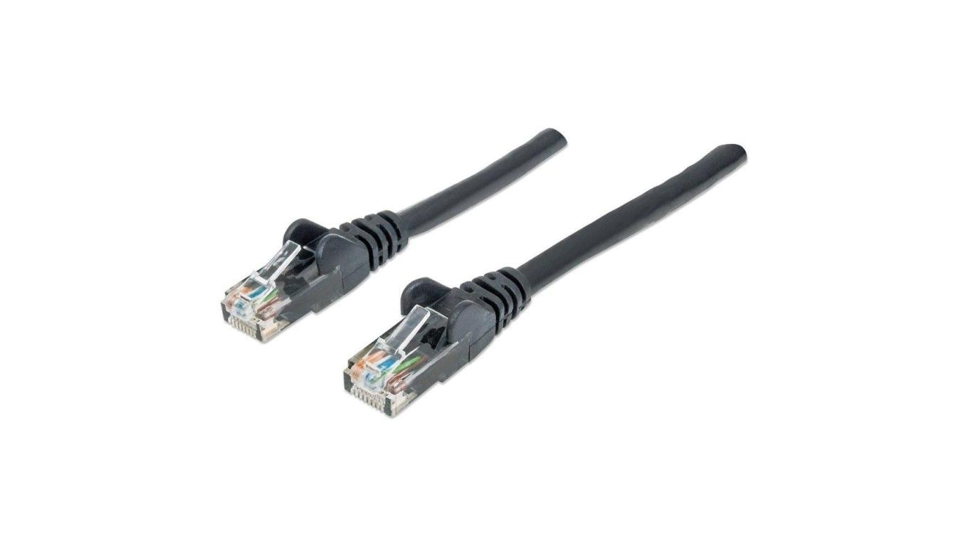 Patch Cord Cat6 UTP 1,0M Czarny 100 Miedź 342049