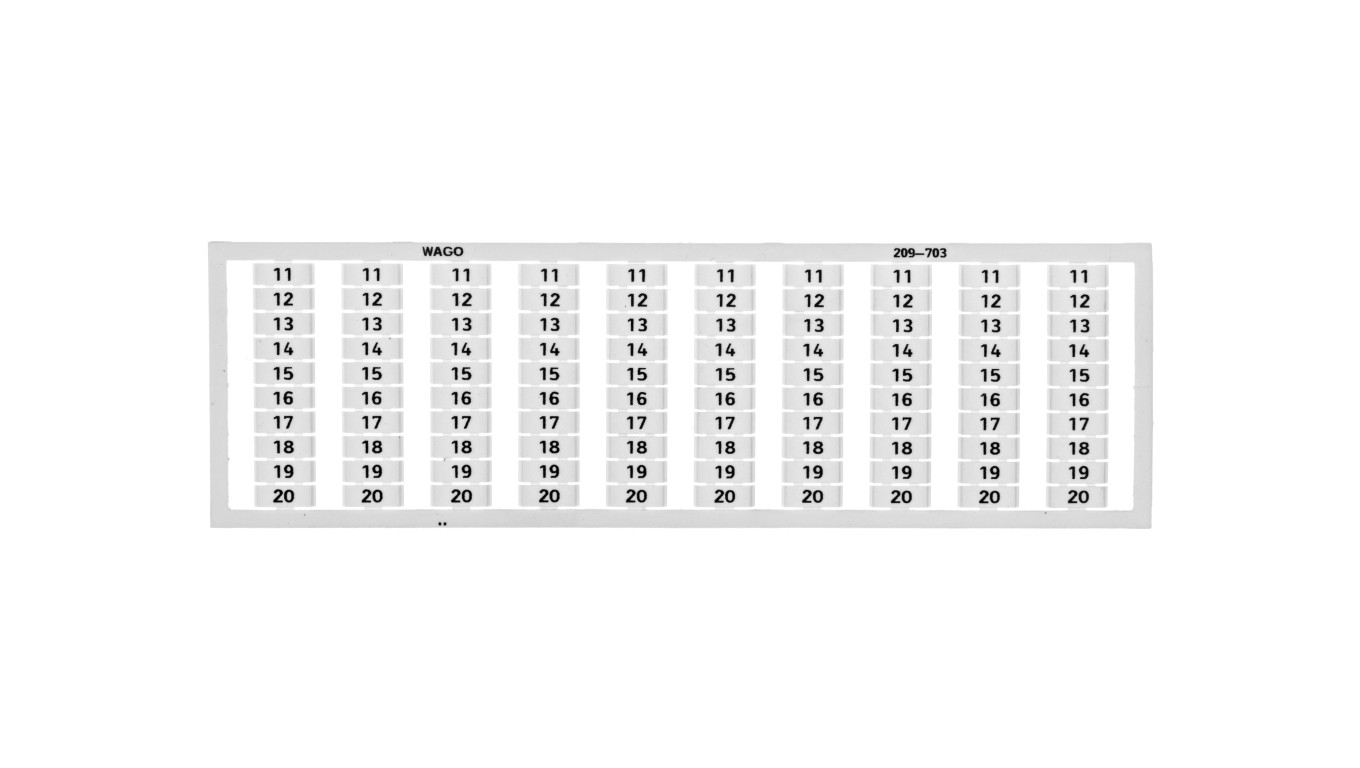 Ramka z oznacznikami 10x 11-20 209-703 /5szt./