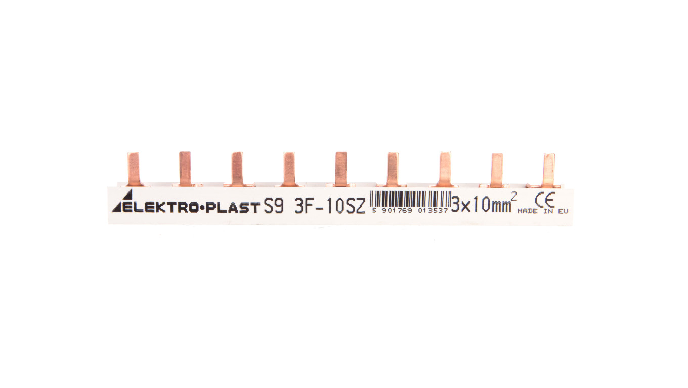 Szyna prądowa typu PIN 3P 10mm2 63A 9 pinów IZS10/3F/9 45.219