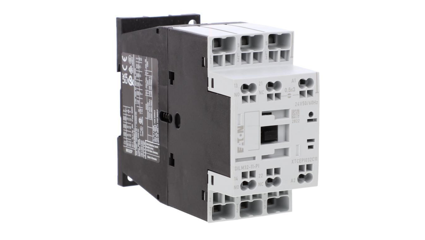 Stycznik mocy DILM32-11(24V50/60HZ)-PI 3P 380 V 400 V 15 kW 1Z+1R 24 V AC Push-In 199291