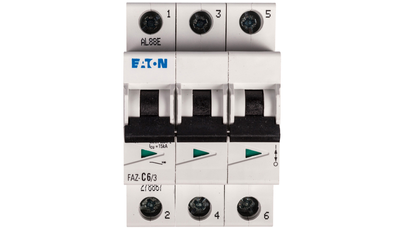 Wyłącznik nadprądowy 3P C 6A 15kA AC FAZ C6/3 278867