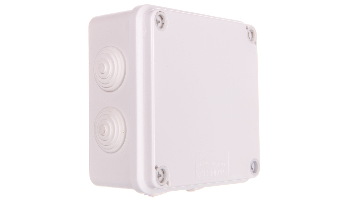Puszka hermetyczna natynkowa 108x108x56mm IP44 biała PH-1A.3B 28.131