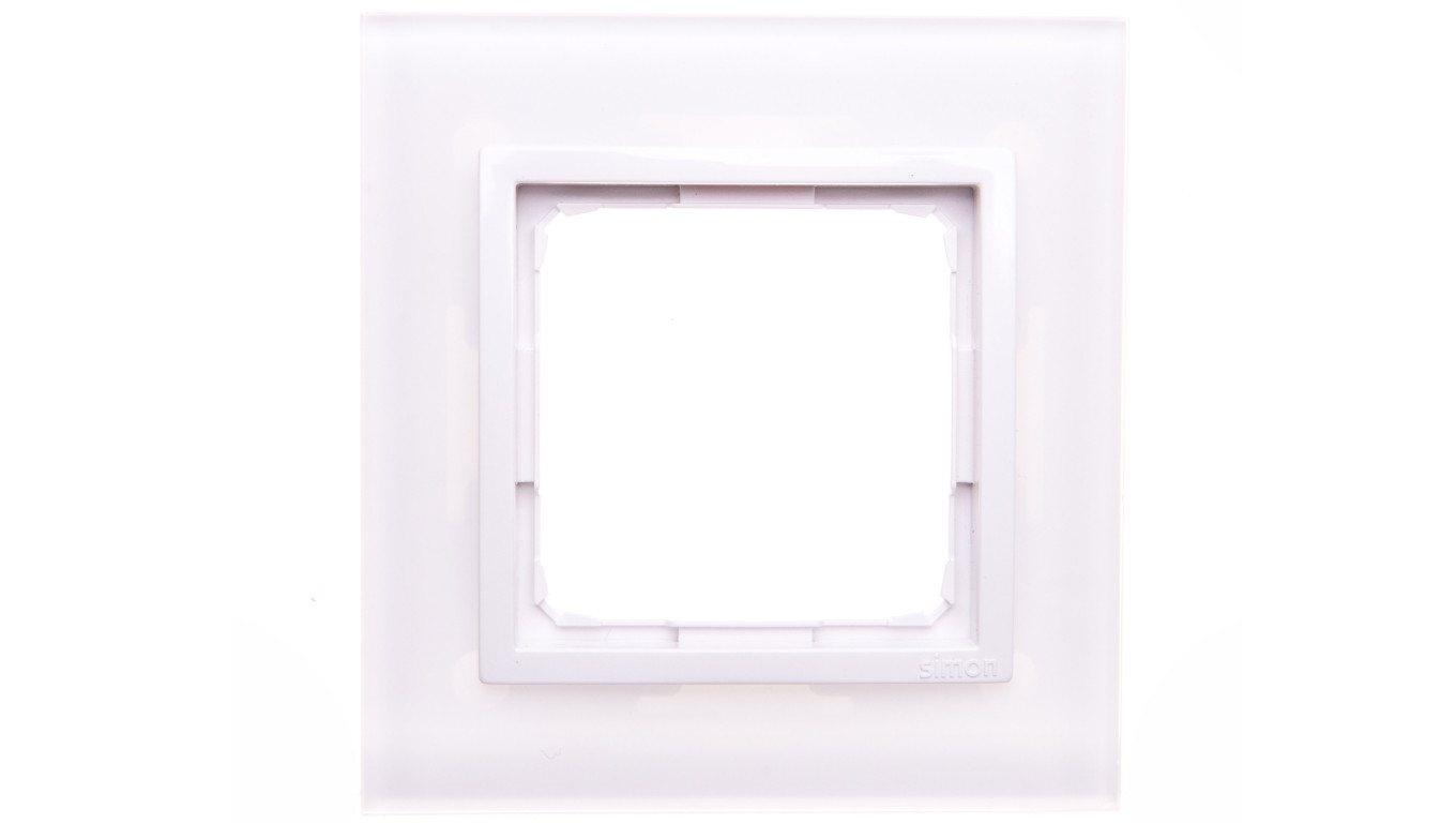 Simon 54 Nature Ramka pojedyncza szkło BIAŁA PERŁA DRN1/70