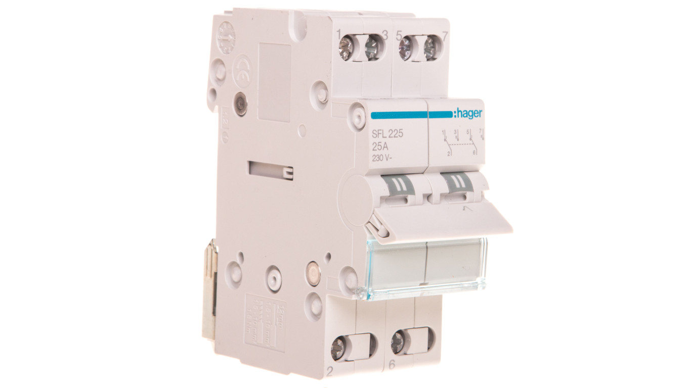 Przełącznik modułowy I-II 25A 2P SFL225