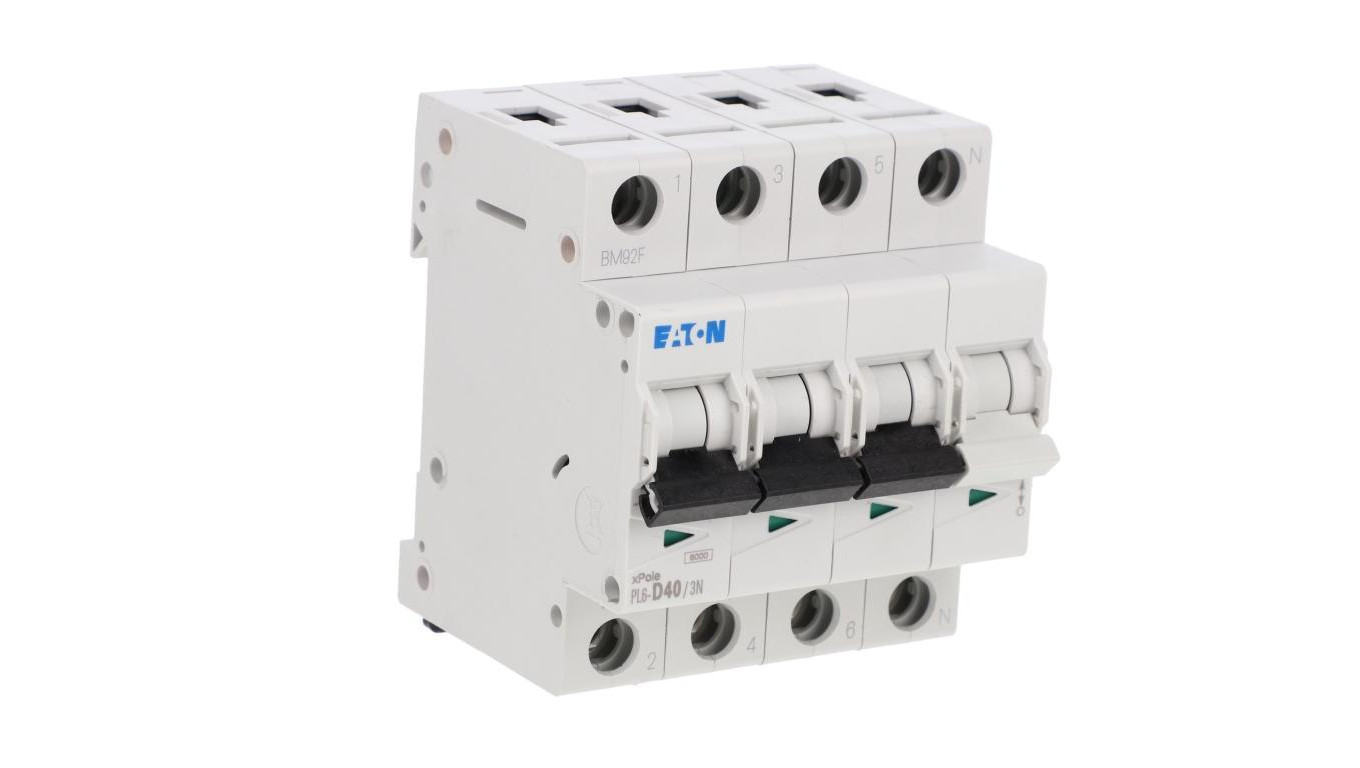 Wyłącznik nadprądowy 3P+N D 40A 6kA AC PL6-D40/3N 165044
