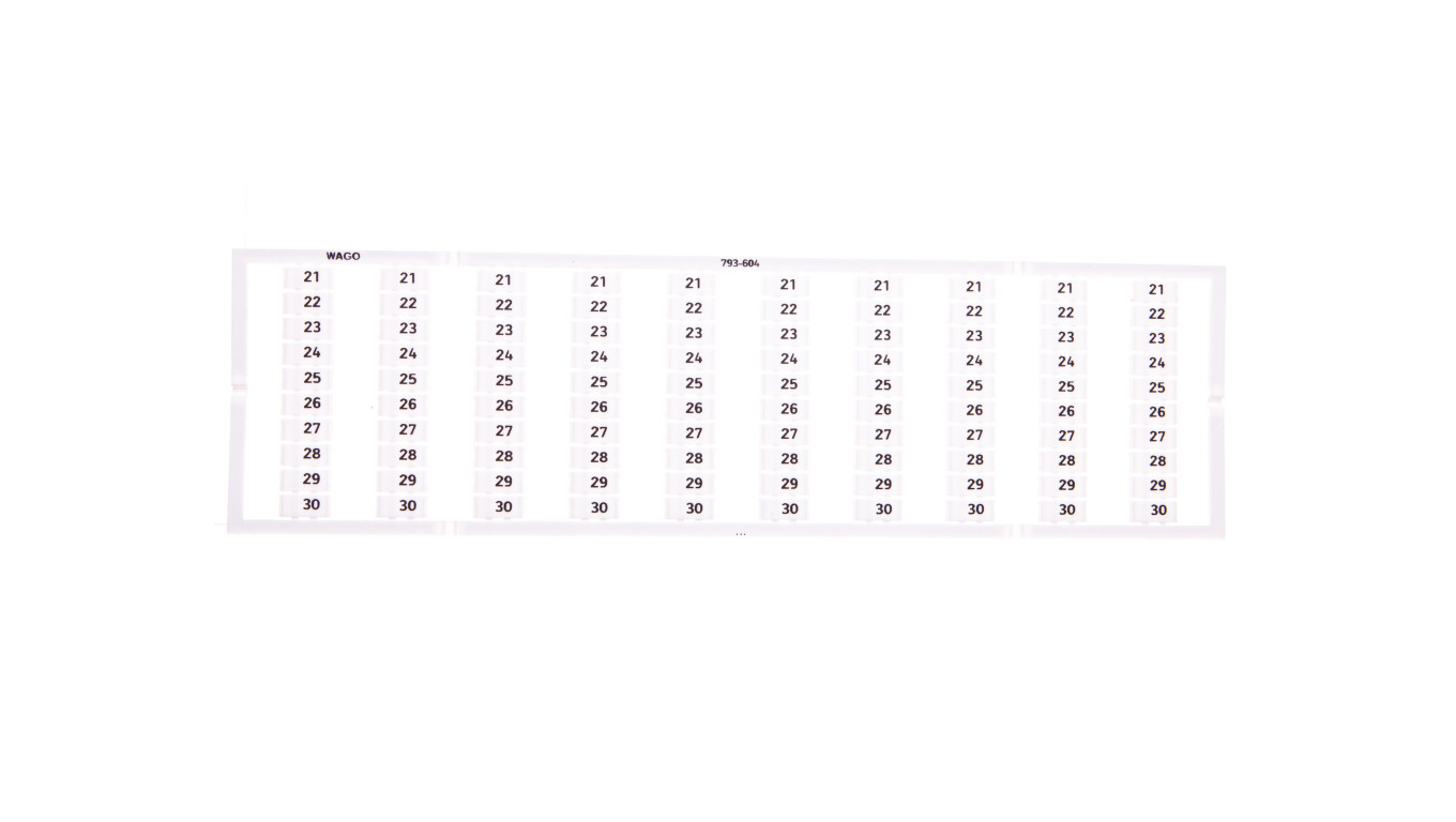 Oznaczniki WMB 10x 21-30 793-604 /5szt./