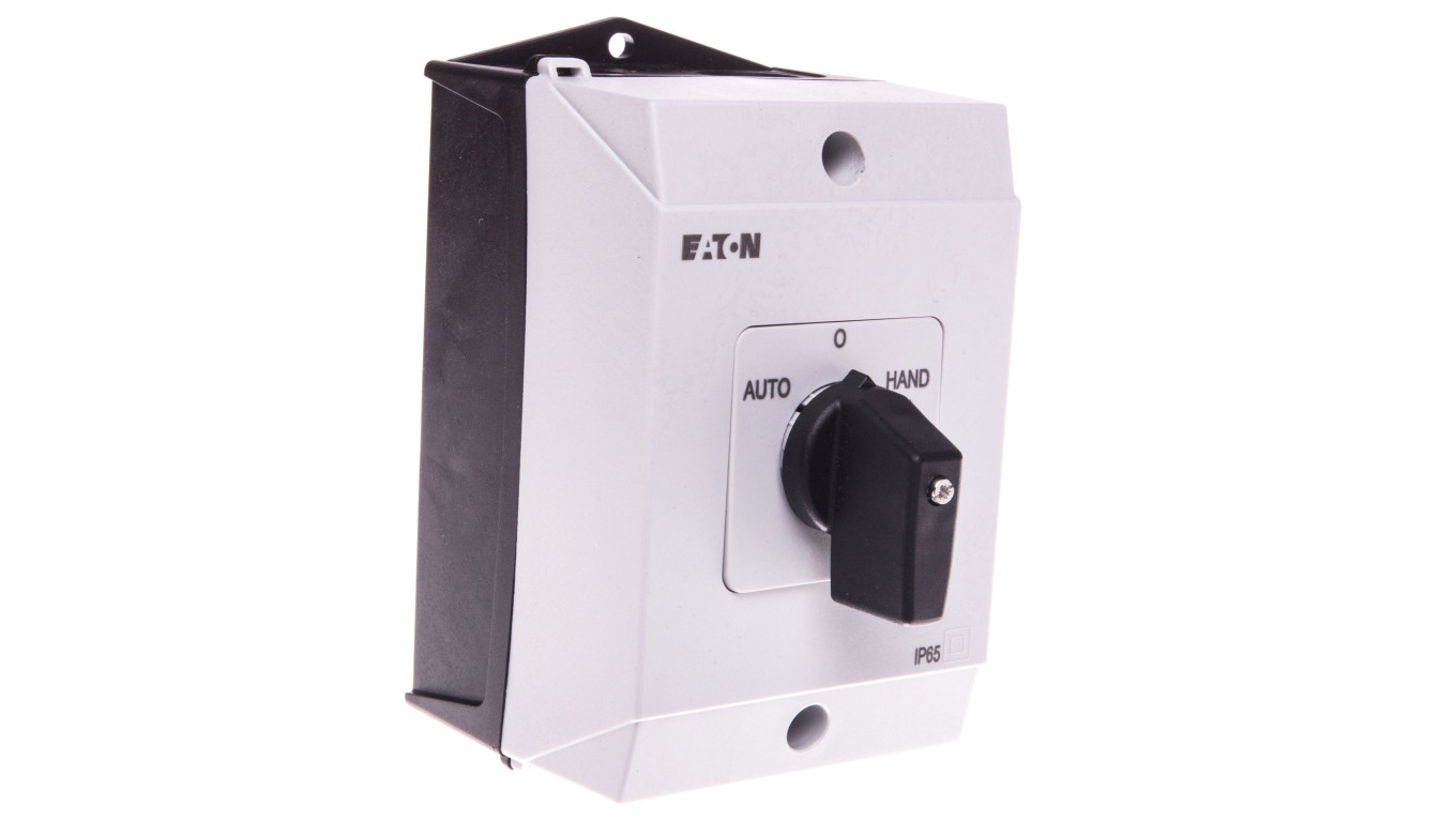 Łącznik krzywkowy HAND-0-AUTO-START (z samopowrotem) 20A 2P w obudowie T0-2-15907/I1 207095