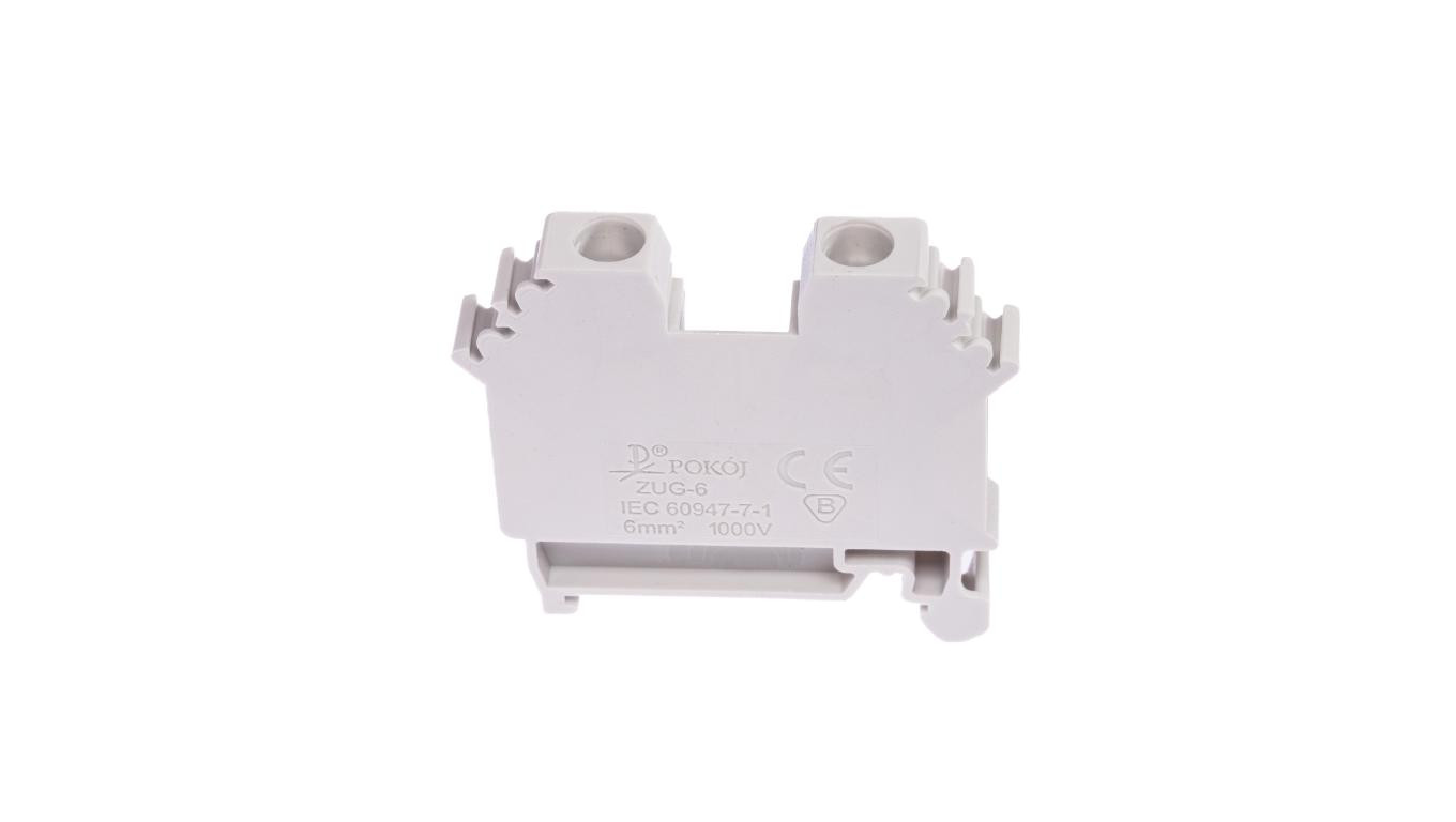 Złączka szynowa 0,5-6 mm2 szara ZUG-6 A11-A338