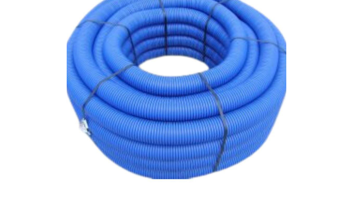 Rura dwuścienna karbowana HDPE 450N niebieska UV z pilotem i złączką w kręgach fi 40/31 (50mb) 31NT040