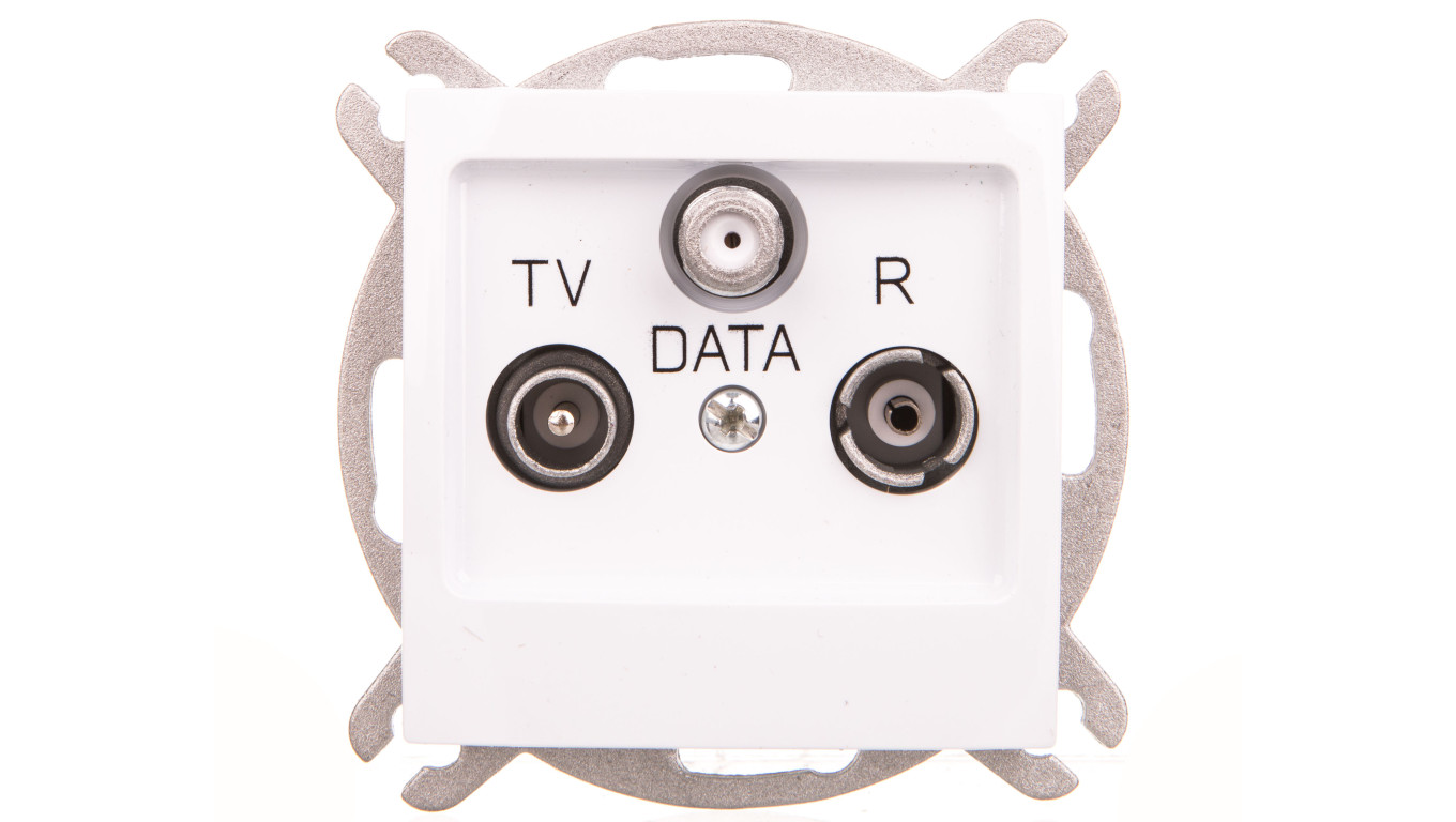 IMPRESJA Gniazdo antenowe RTV DATA biały GPA-YD/m/00