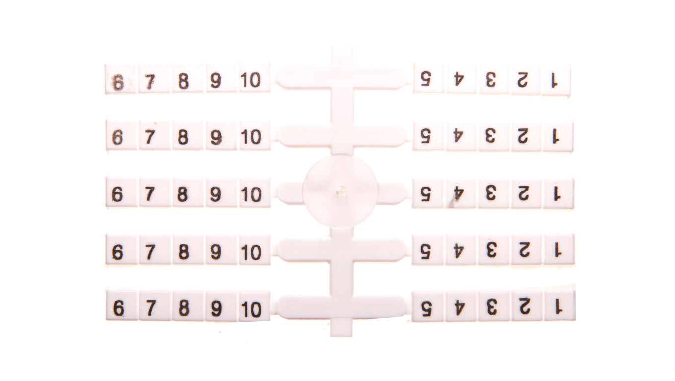 Oznacznik elastyczny do złączek szynowych EO3 /1-10/ (20szt. x 1-10cyfr) 003901752