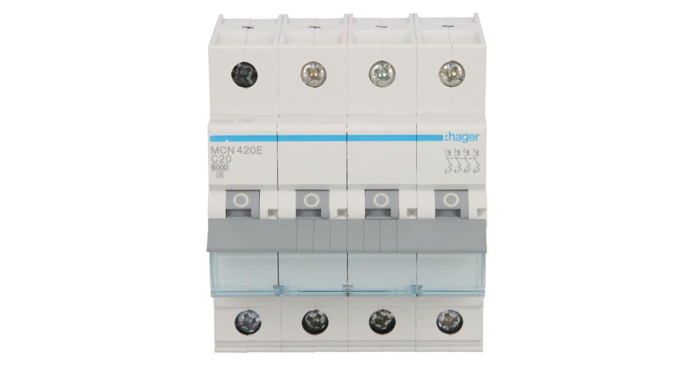 Wyłącznik nadprądowy 4P C 20A 6kA AC MCN420E