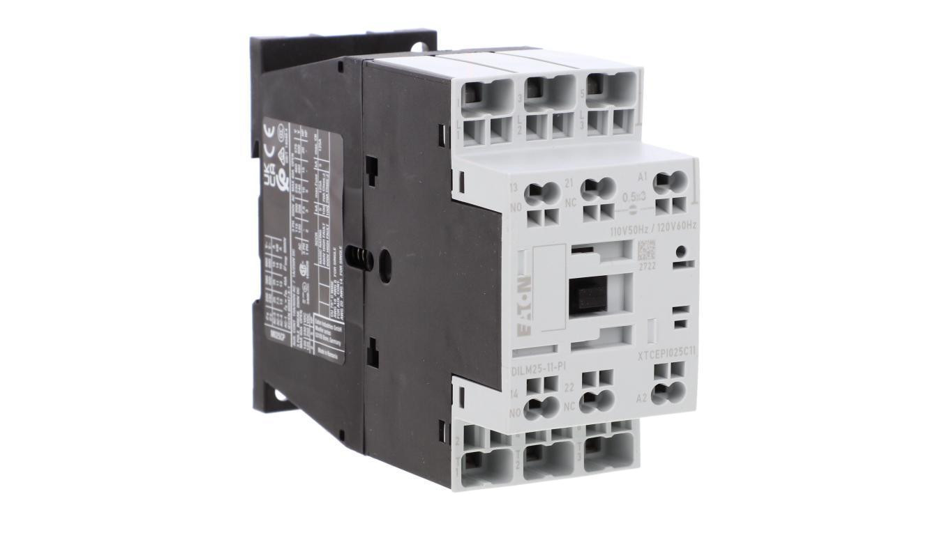 Stycznik mocy DILM25-11(110V50HZ,120V60HZ)-PI 3P 380 V 400 V 11 kW 1Z+1R 110 V AC Push-In 199285