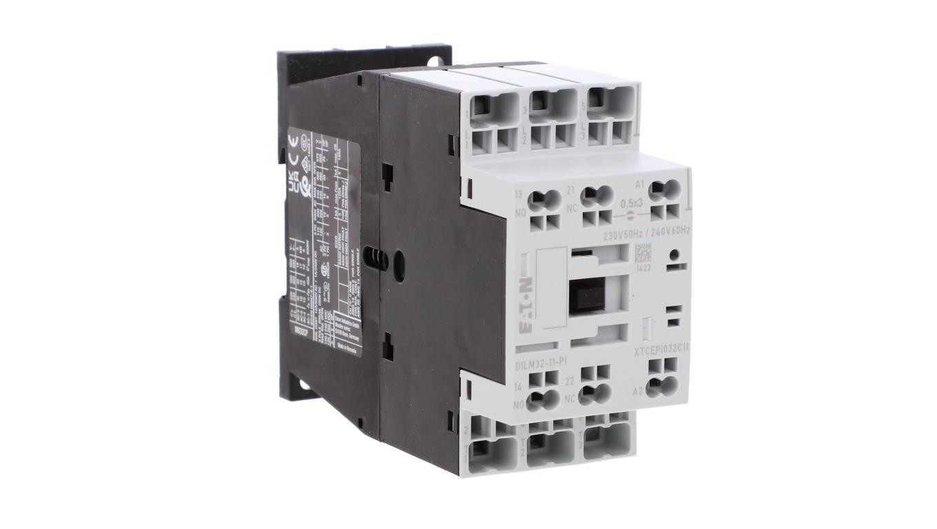 Stycznik mocy DILM32-11(230V50HZ,240V60HZ)-PI 3P 380 V 400 V 15 kW 1Z+1R 230 V AC Push-In 199289