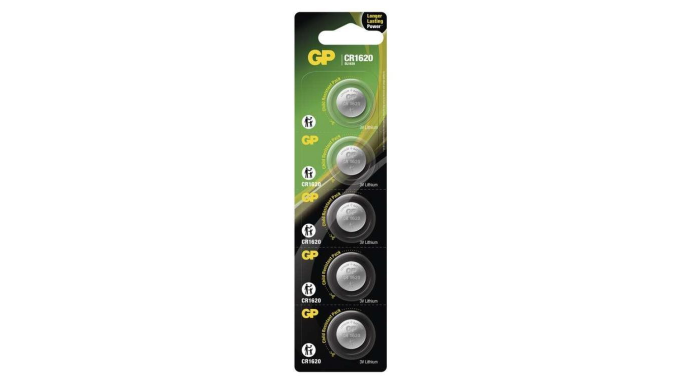 GP litowa bateria guzikowa CR1620 5BL /5szt./