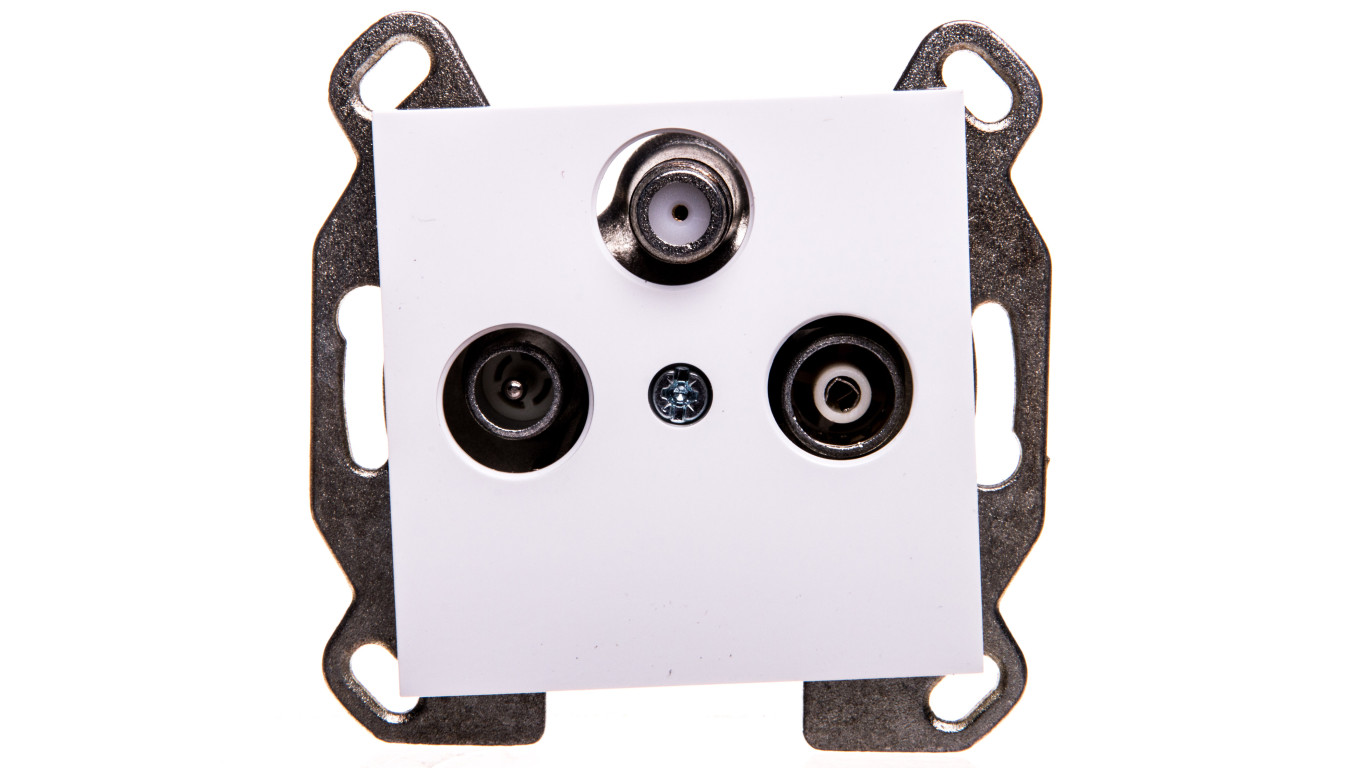 Lumina Gniazdo antenowe RTV-SAT przelotowe białe WL3120