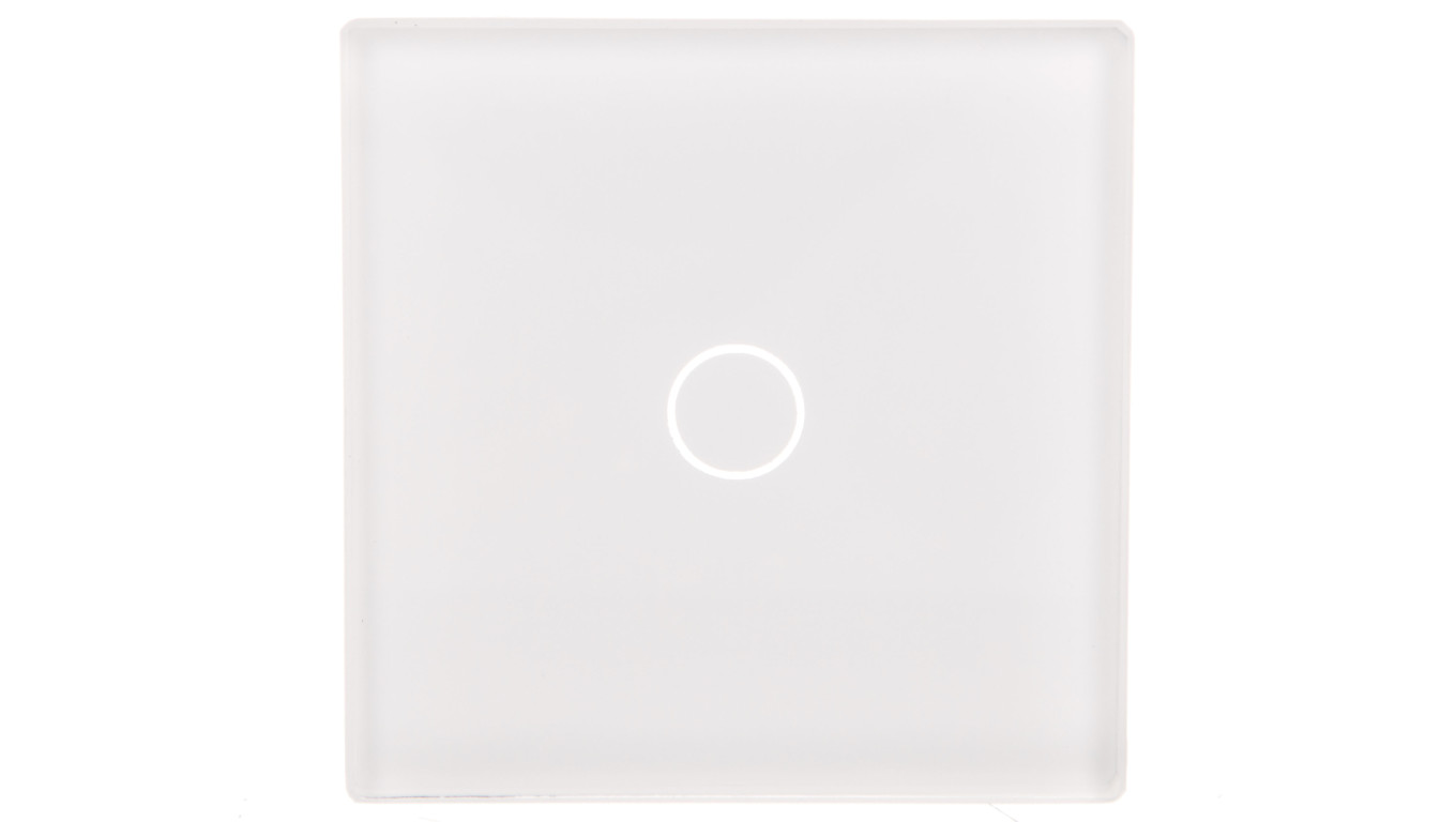 TouchMe Mały panel szklany, łącznik pojedynczy, biały TM530W