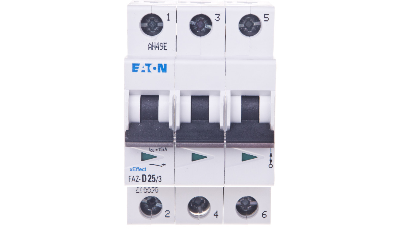 Wyłącznik nadprądowy 3P D 25A 15kA AC FAZ D25/3 278898