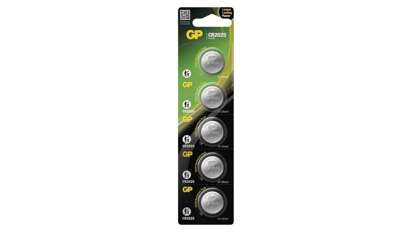 GP litowa bateria guzikowa CR2025 5BL /5szt./