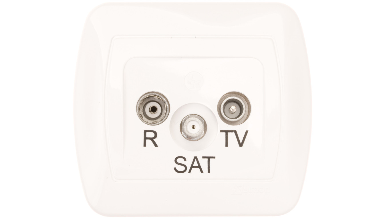Simon Akord Gniazdo antenowe RD/TV/SAT końcowe białe AAS/11