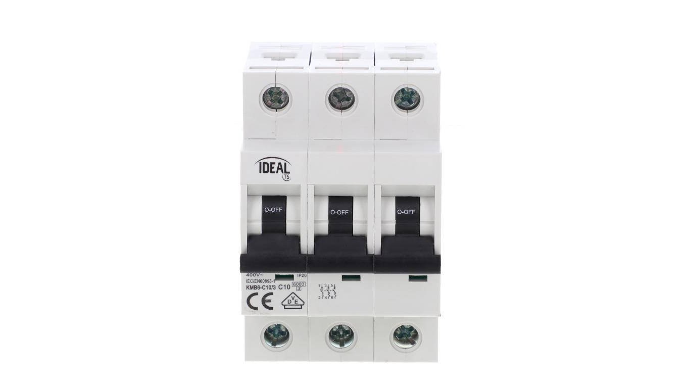 Wyłącznik nadprądowy 3P C 10A 6kA AC KMB6-C10/3 VDE 23163