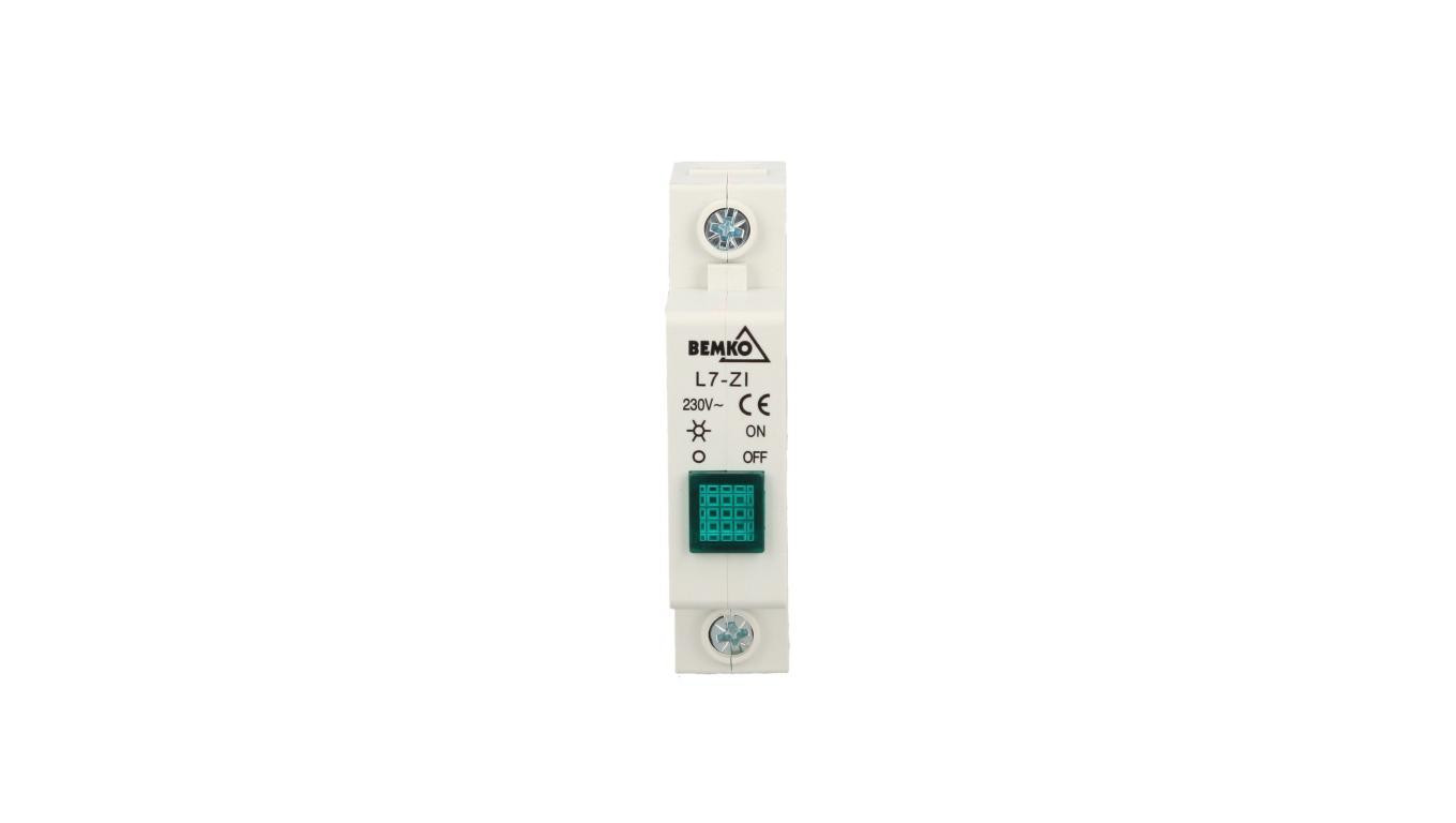 Lampka modułowa L7 zielona 230V A15-L7-ZI
