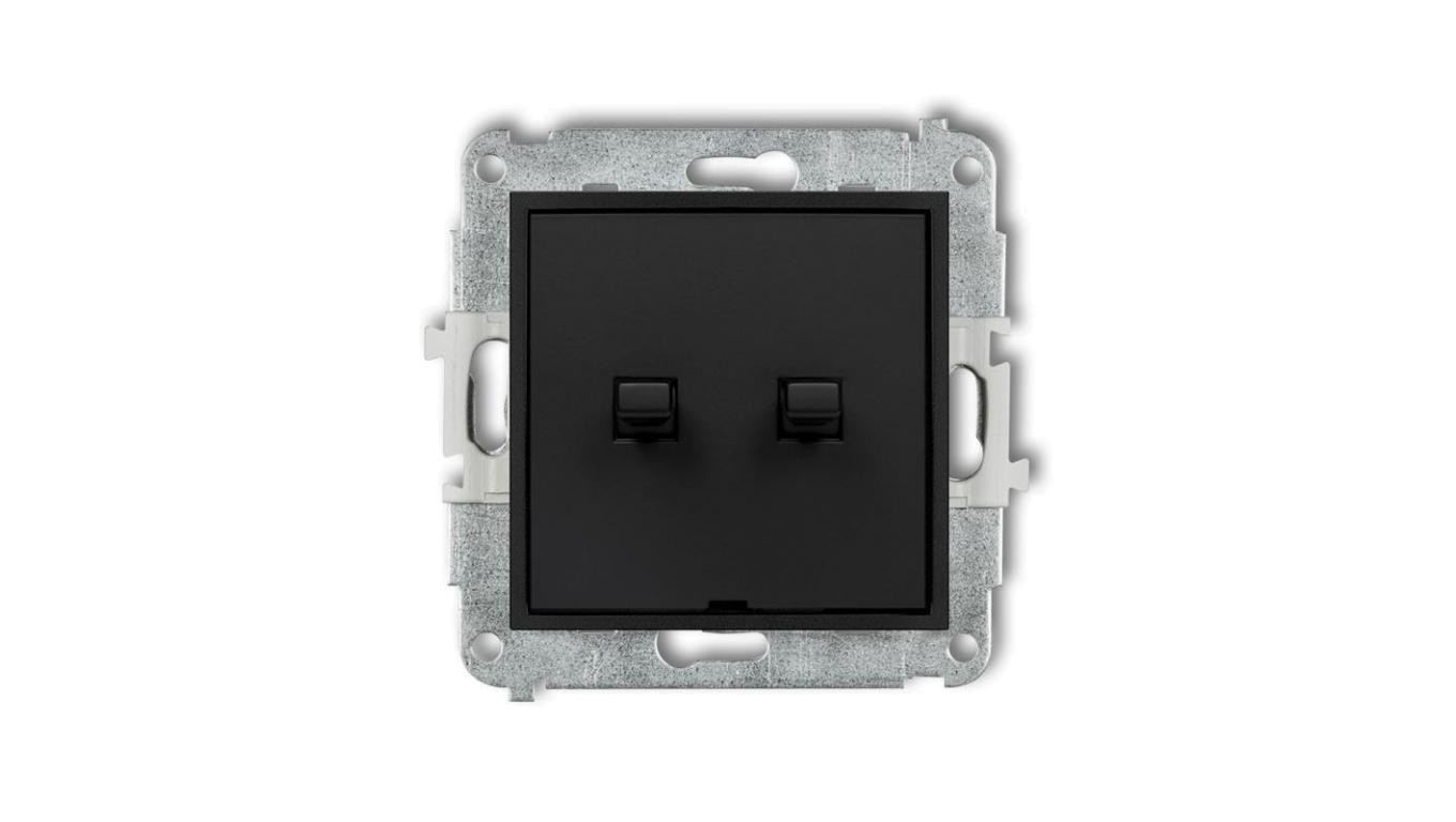 MINI Łącznik świecznikowy w stylu amerykańskim czarny mat 12MWPUS-2