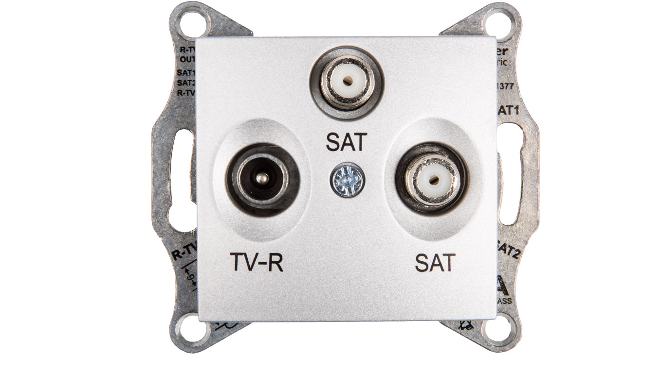 Sedna Gniazdo antenowe TV/SAT/SAT końcowe aluminium SDN3502160
