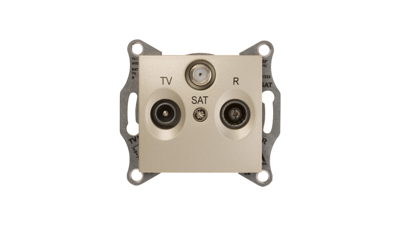 Sedna Gniazdo antenowe satyna TV/SAT SDN3501268