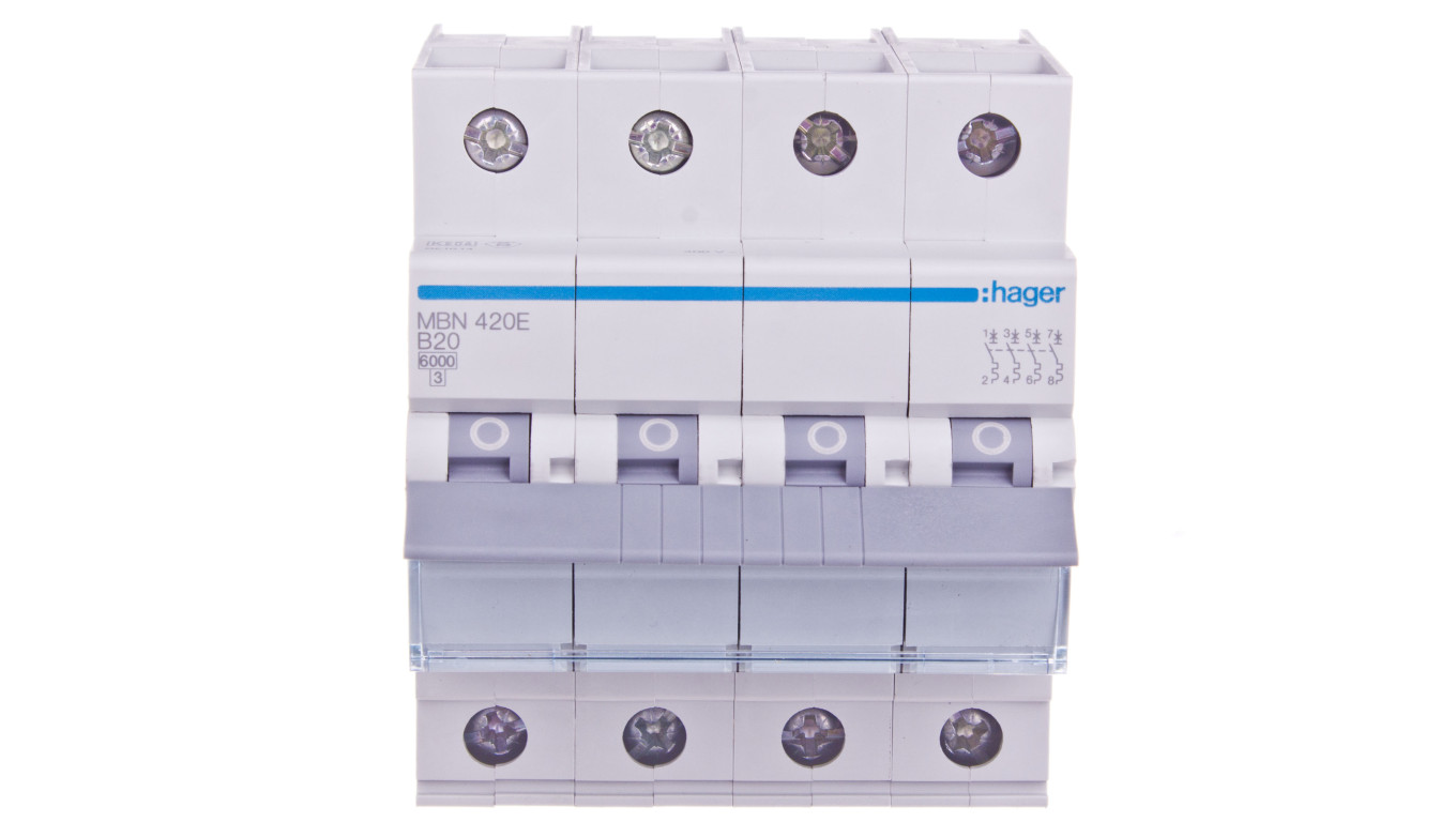 Wyłącznik nadprądowy 4P B 20A 6kA AC MBN420E