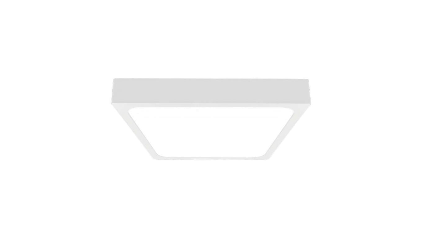 Plafoniera LED 18W 1800lm 4000K IP44 Kwadrat Mleczny Biała Ramka z mikrofalowym czujnikiem ruchu 7666