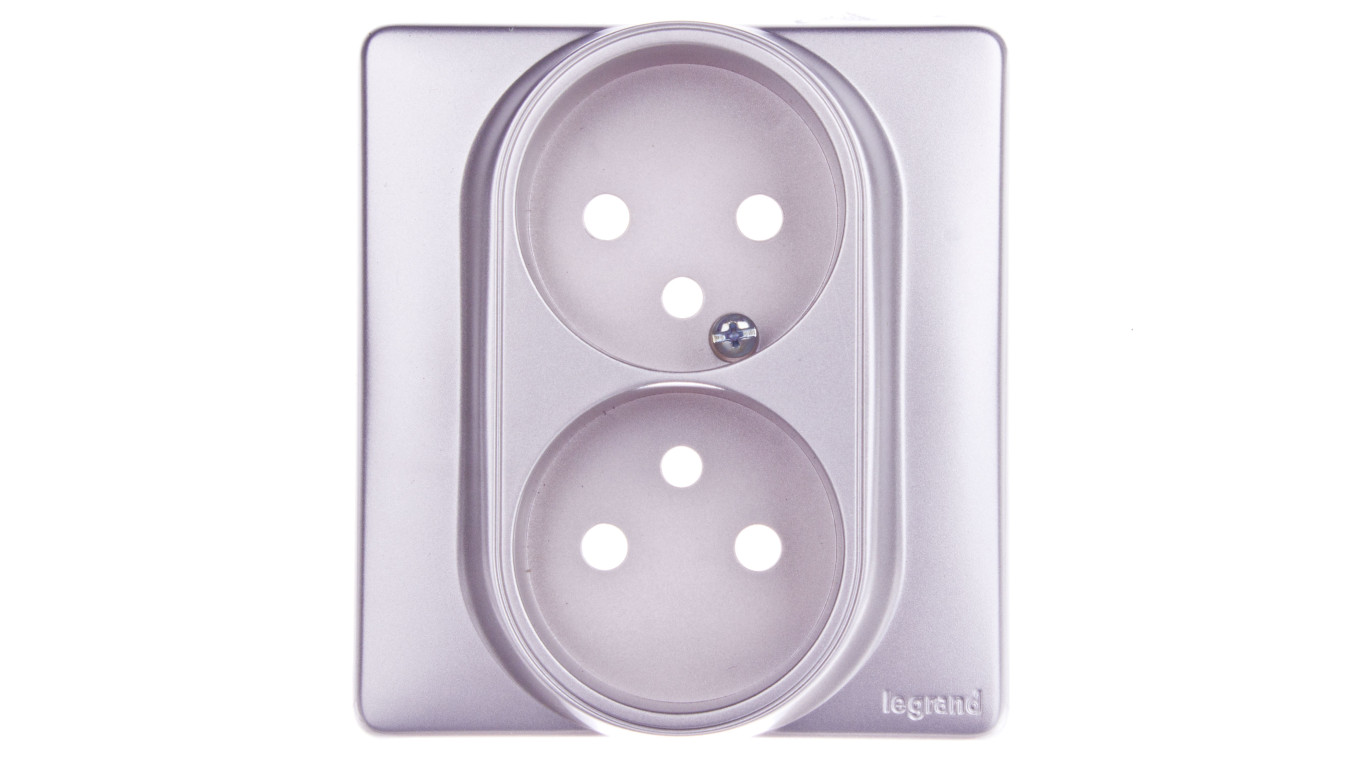 CELIANE Plakietka gniazda 2x2P+Z tytan 068947