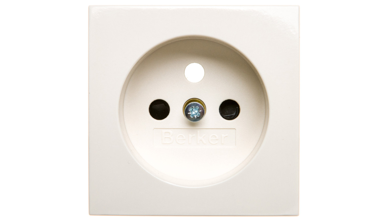 B.Kwadrat Płytka czołowa gniazda z/u z przesłonami kremowy 3965768992