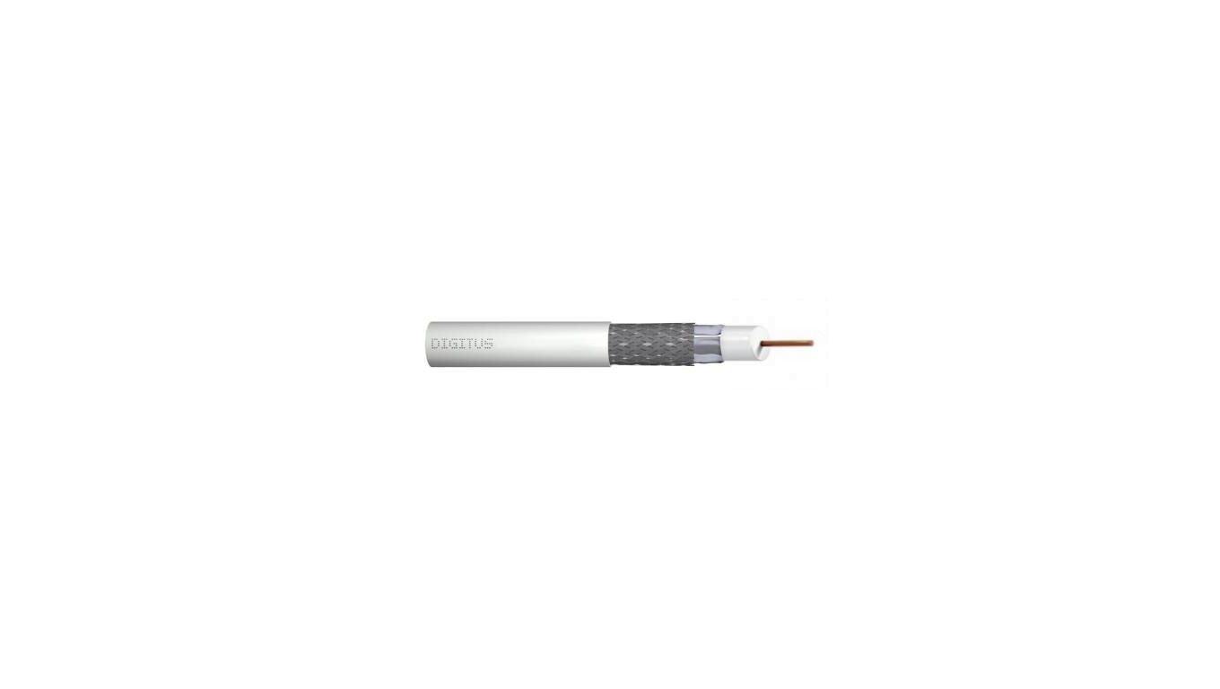 Przewód koncentryczny RG6 75 Ohm PN-EN 50117-2-4 Klasa A biały PVC /500m/ DK-RG-5