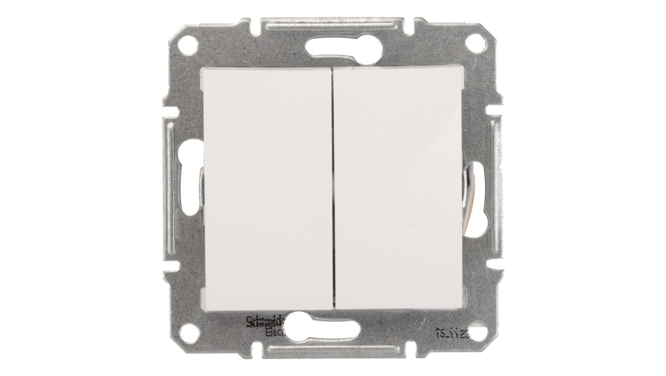 Sedna Łącznik schodowy podwójny 10AX biały IP20 SDN0600121