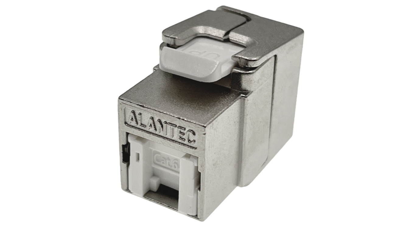 Moduł keystone RJ45 beznarzędziowy STP kat.6A PoE+ Podw. par. transmisyjne ALANTEC MB005-1