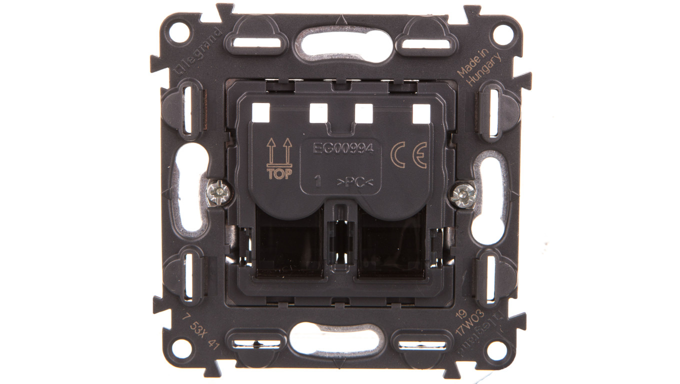 VALENA ALLURE Gniazdo podwójne 2xRJ45 kat.5e UTP 753041