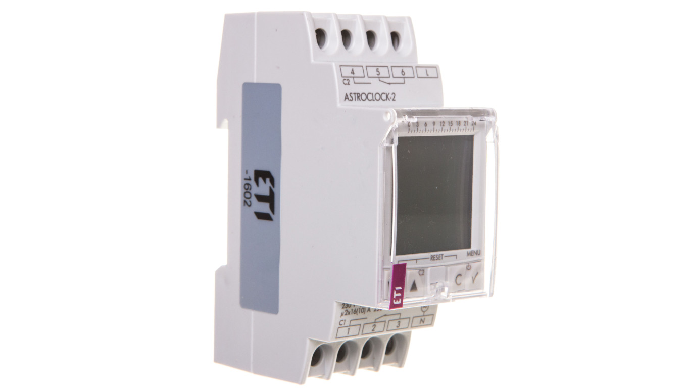 Zegar sterujący cyfrowy 2-kanałowy astronomiczny 16A 230V AC ASTROCLOCK-2 002472051
