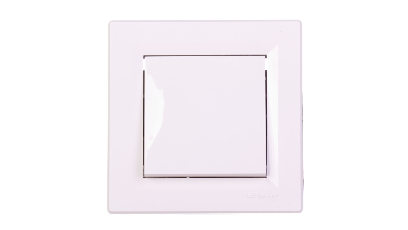 Łącznik Asfora pojedynczy zaciski śrubowe biały z ramką EPH0100321