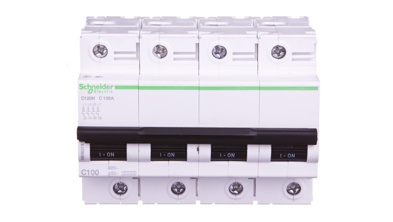 Wyłącznik nadprądowy 4P C 100A 10kA AC C120N A9N18374
