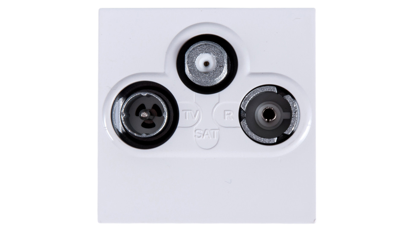 MOSAIC Gniazdo antenowe RTV/SAT gwiazda białe 078786