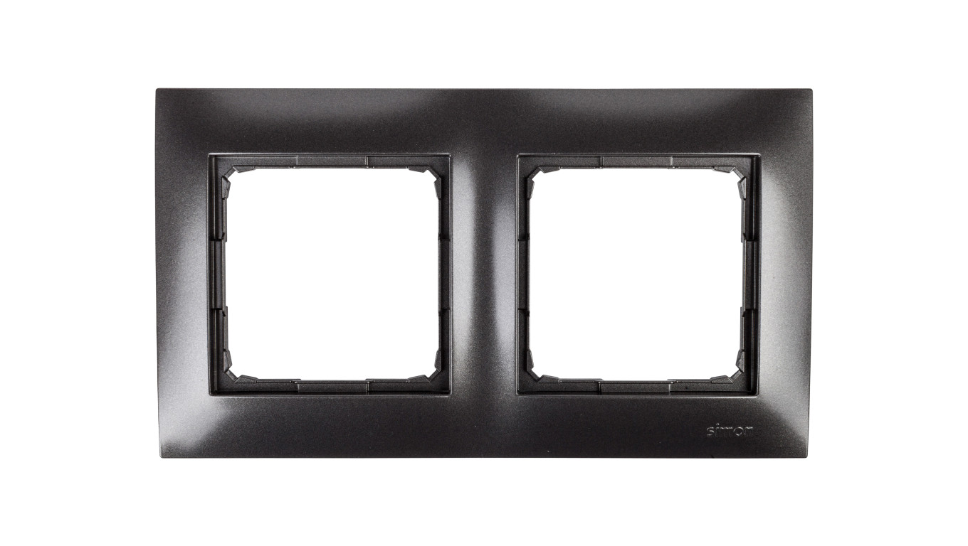 Simon 54 Premium Ramka podwójna antracyt DR2/48