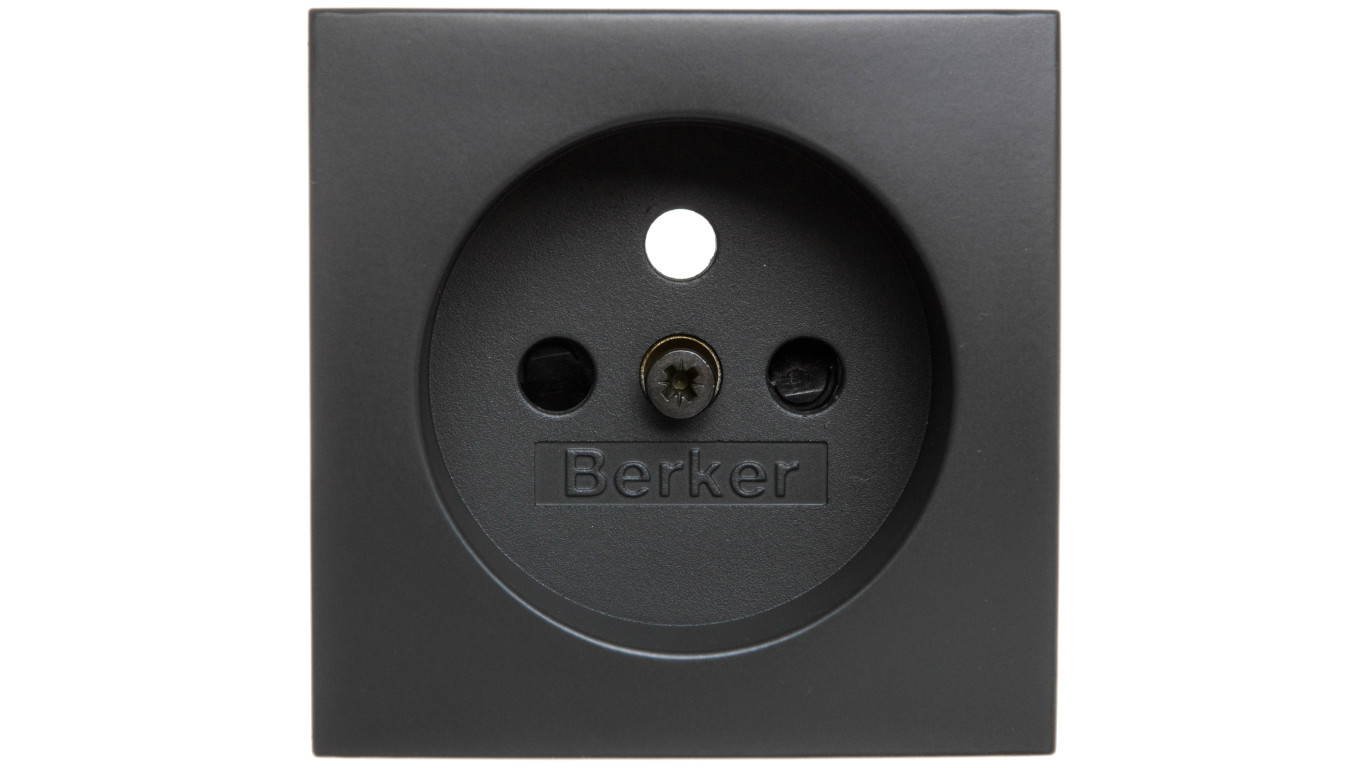 B.Kwadrat/B.3/B.7 Płytka czołowa gniazda z/u z przesłonami antracyt 3965768996